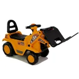 Podnośnik na jeździku dziecięcym z dużym żółtym ramieniem