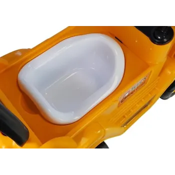 Bezpieczny i stabilny jeździk dla dziecka w stylu pojazdu budowlanego