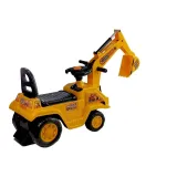 Koparka dziecięca z czarnymi kołami i wygodnym oparciem