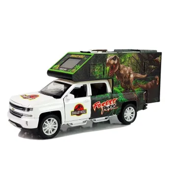 Camper z Dinozaurami Biały