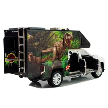 Dwupiętrowa zabawka auto z otwieranymi drzwiami i napędem mechanicznym