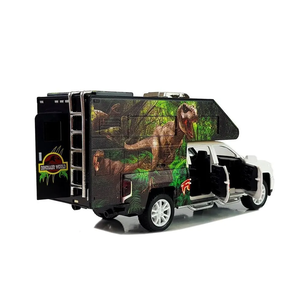 Dwupiętrowa zabawka auto z otwieranymi drzwiami i napędem mechanicznym