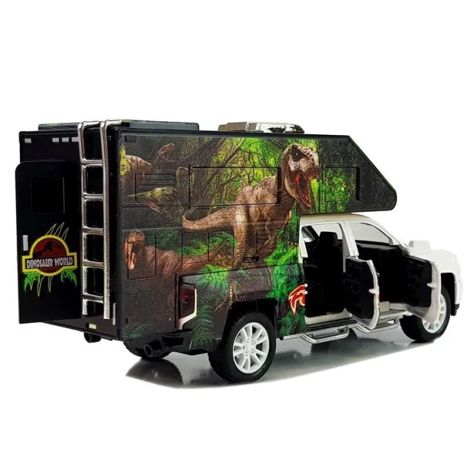 Dwupiętrowa zabawka auto z otwieranymi drzwiami i napędem mechanicznym