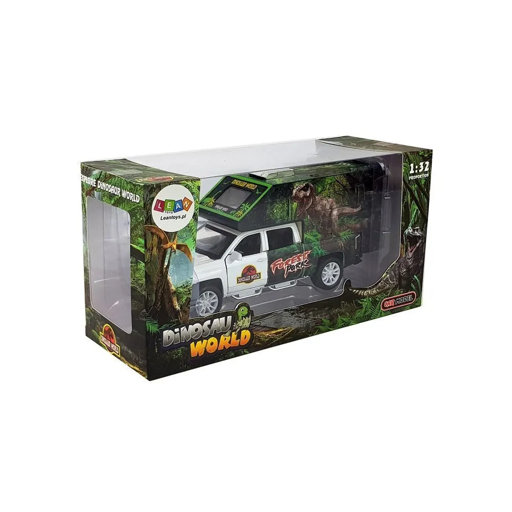 Metalowy camper z dinozaurami, idealny prezent w estetycznym opakowaniu