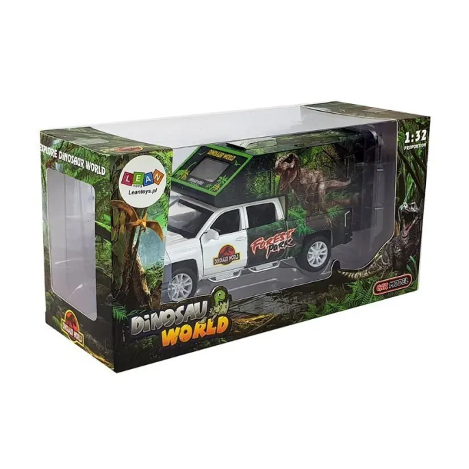 Metalowy camper z dinozaurami, idealny prezent w estetycznym opakowaniu