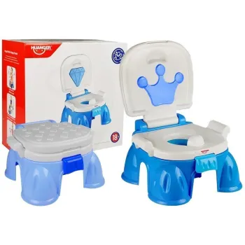 Nocnik niebieski z koroną idealny do nauki czystości dla malucha