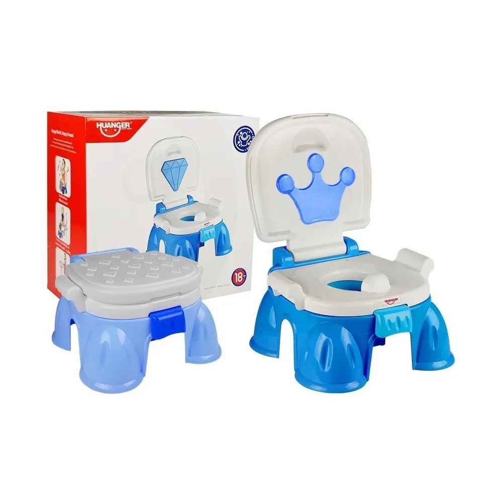 Nocnik niebieski z koroną idealny do nauki czystości dla malucha