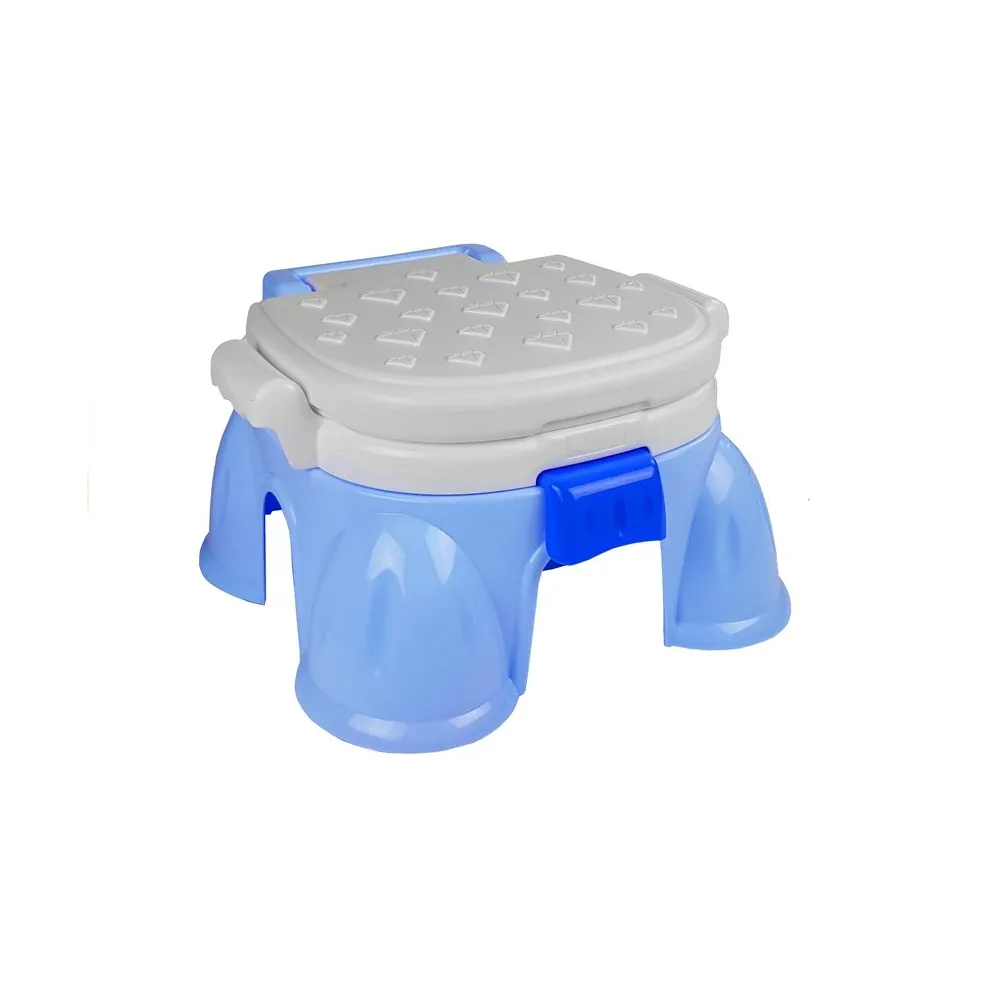 Wielofunkcyjny niebieski nocnik z antypoślizgową powierzchnią dziecięcą