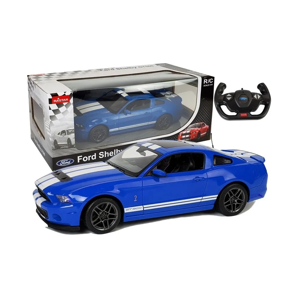 Model Ford Shelby Rastar 1:14 niebieski widok z boku