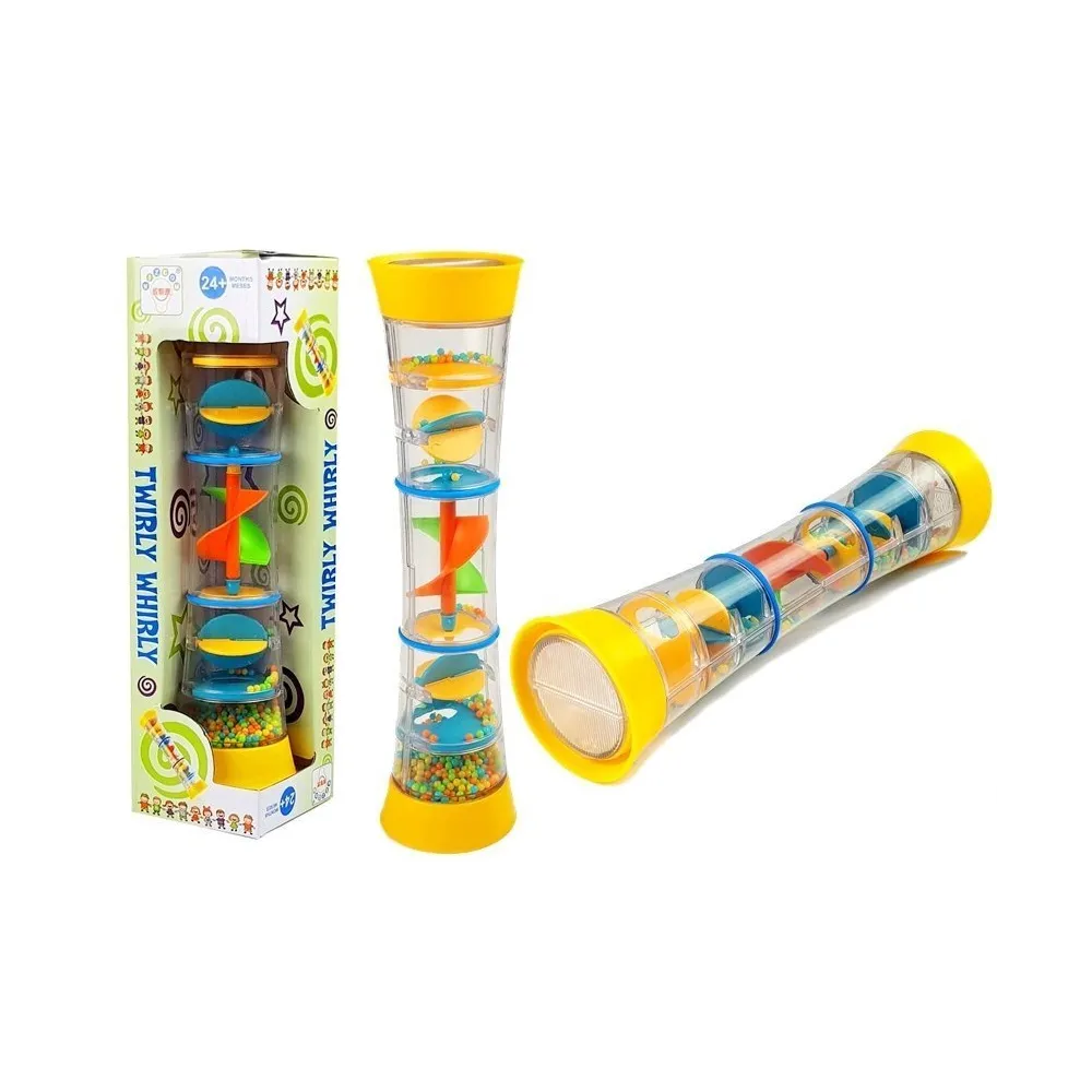 Kolorowa grzechotka labirynt Twirly z kulkami dla niemowląt