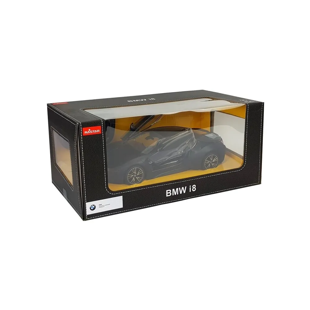 BMW i8 Rastar 1:14 czarny prezentowany od góry na jasnym tle