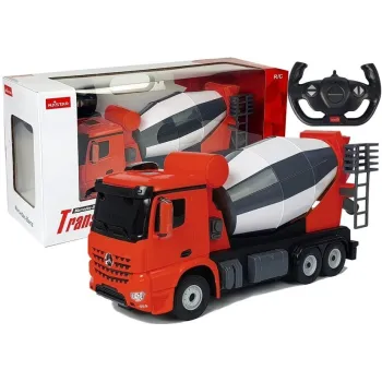 Auto R/C Mercedes-Benz Arocs Rastar 1:14 w czerwonym kolorze na pilota