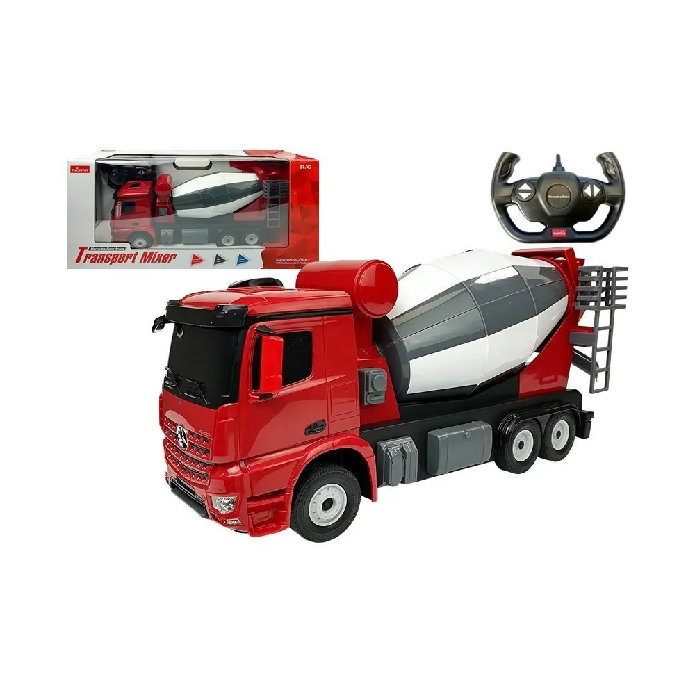 Zdalnie sterowana betoniarka Mercedes-Benz Arocs Rastar, efektowne światła LED