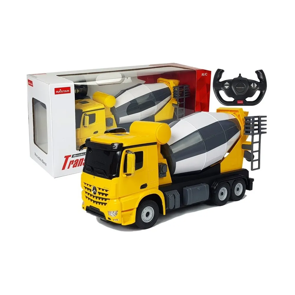 Zdalnie sterowana betoniarka Mercedes-Benz Arocs w skali 1:14, kolor żółty