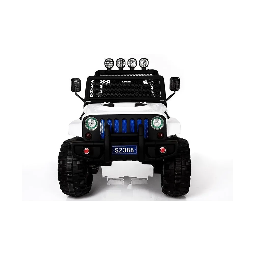 Elektryczny samochód terenowy Jeep S2388 w kolorze białym na akumulator