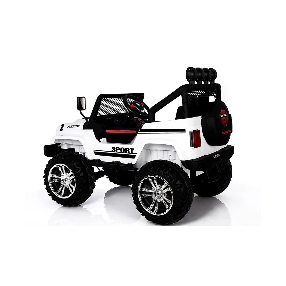 Zabawka motoryzacyjna – S2388 Jeep biały ze stabilnymi, miękkimi kołami