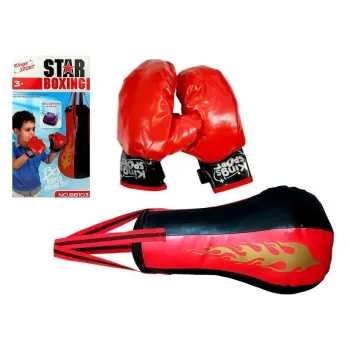 Worek bokserski z rękawicami dla dzieci w zestawie treningowym