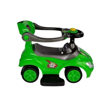 nowoczesny design jeździka z pchaczem mega car 3w1 na białym tle