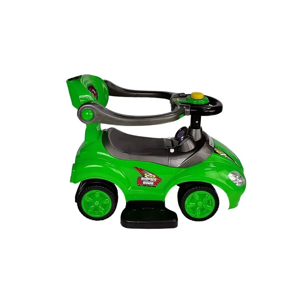 nowoczesny design jeździka z pchaczem mega car 3w1 na białym tle