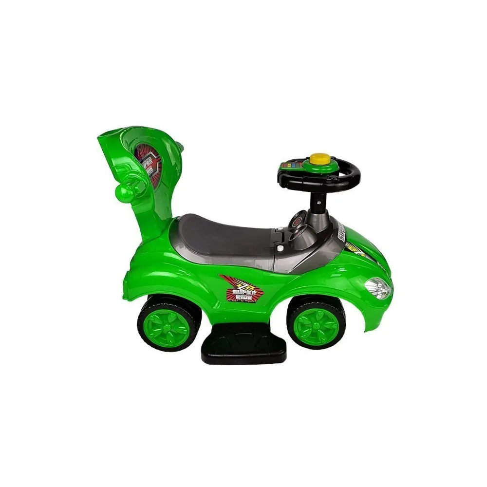 detale bezpiecznej konstrukcji – barierki i podnóżki jeździka mega car