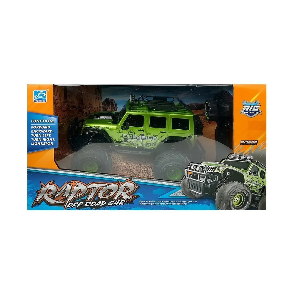 Zestaw auto R/C Jeep z pilotem i opakowaniem