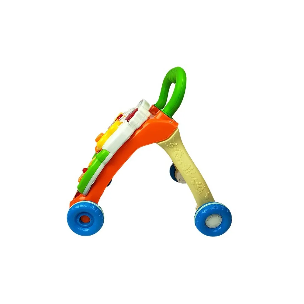 Zabawka motoryczna dla dziecka z grzechotkami, blokami i króliczkiem