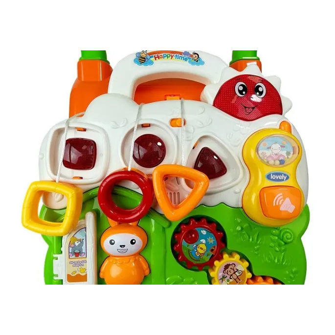 Kolorowy pchacz z pianinkiem i telefonem rozwijający umiejętności manualne