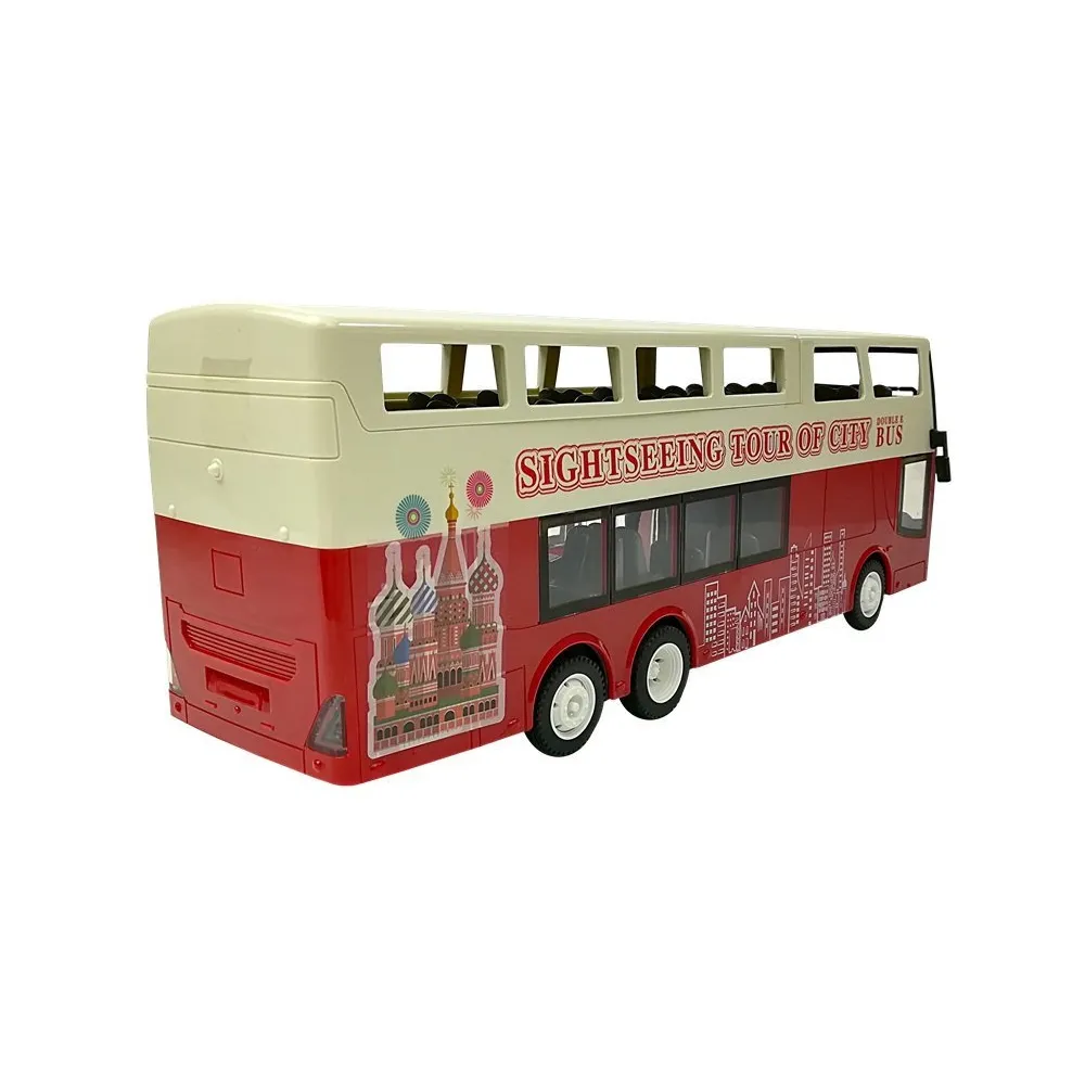 Autobus dla dzieci z zestawem naklejek i kontrolerem do zdalnej obsługi