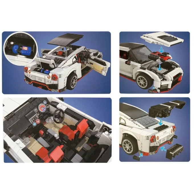 Złożony biały samochód sportowy prezentujący nowoczesny design