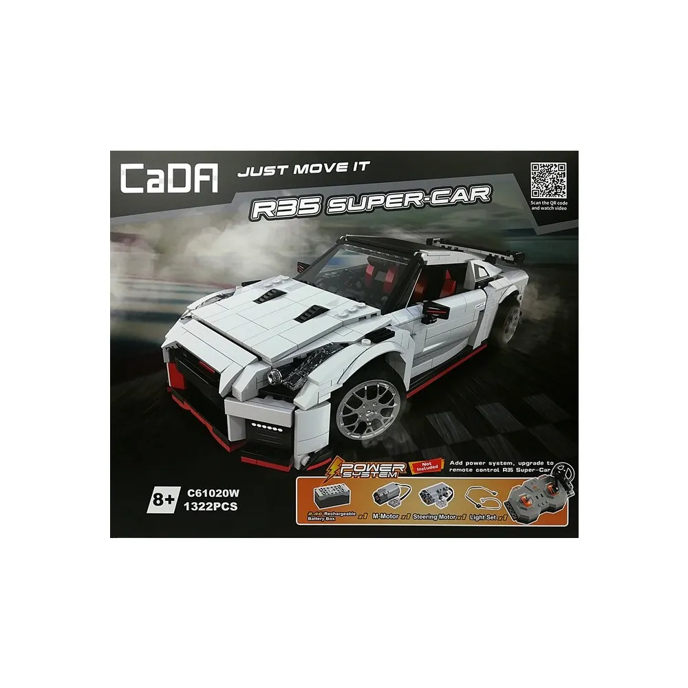 Opakowanie zestawu klocków do budowy sportowego auta