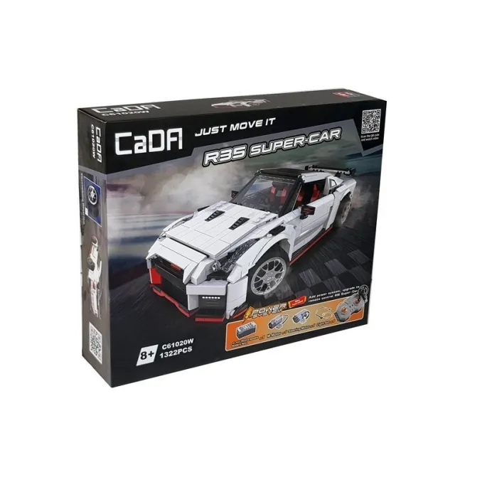 Części zestawu rozłożone przed montażem na płaskiej powierzchni