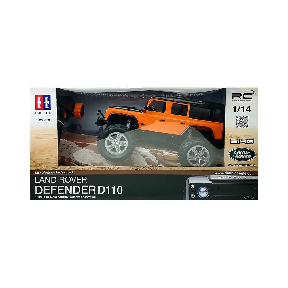 Pomarańczowy Land Rover Defender RC 1:14 z efektem świetlnym lamp