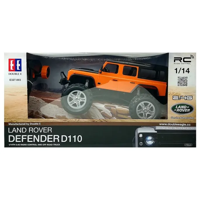 Pomarańczowy Land Rover Defender RC 1:14 z efektem świetlnym lamp