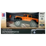 Pomarańczowy Land Rover Defender RC 1:14 z efektem świetlnym lamp