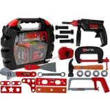 Czarny zestaw narzędzi w walizce dla dzieci od 3 lat