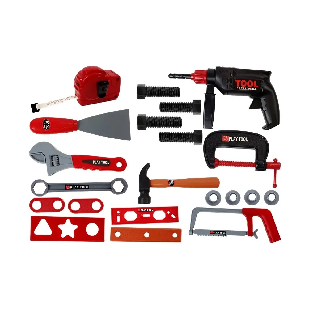 Funkcjonalna plastikowa walizka z narzędziami dla małego majsterkowicza