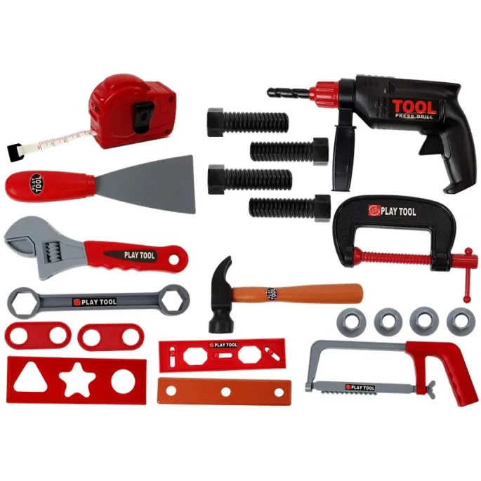 Funkcjonalna plastikowa walizka z narzędziami dla małego majsterkowicza