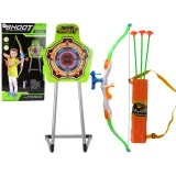 Zestaw strzelecki dla dzieci z łukiem, tarczą, kołczanem i strzałami