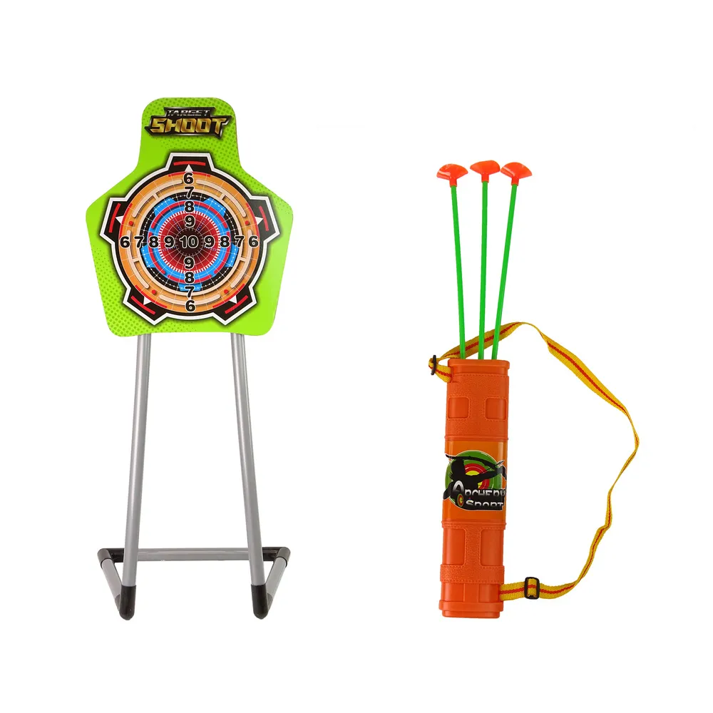 Kompletny zestaw łuczniczy - łuk, tarcza, kołczan oraz strzały dla najmłodszych