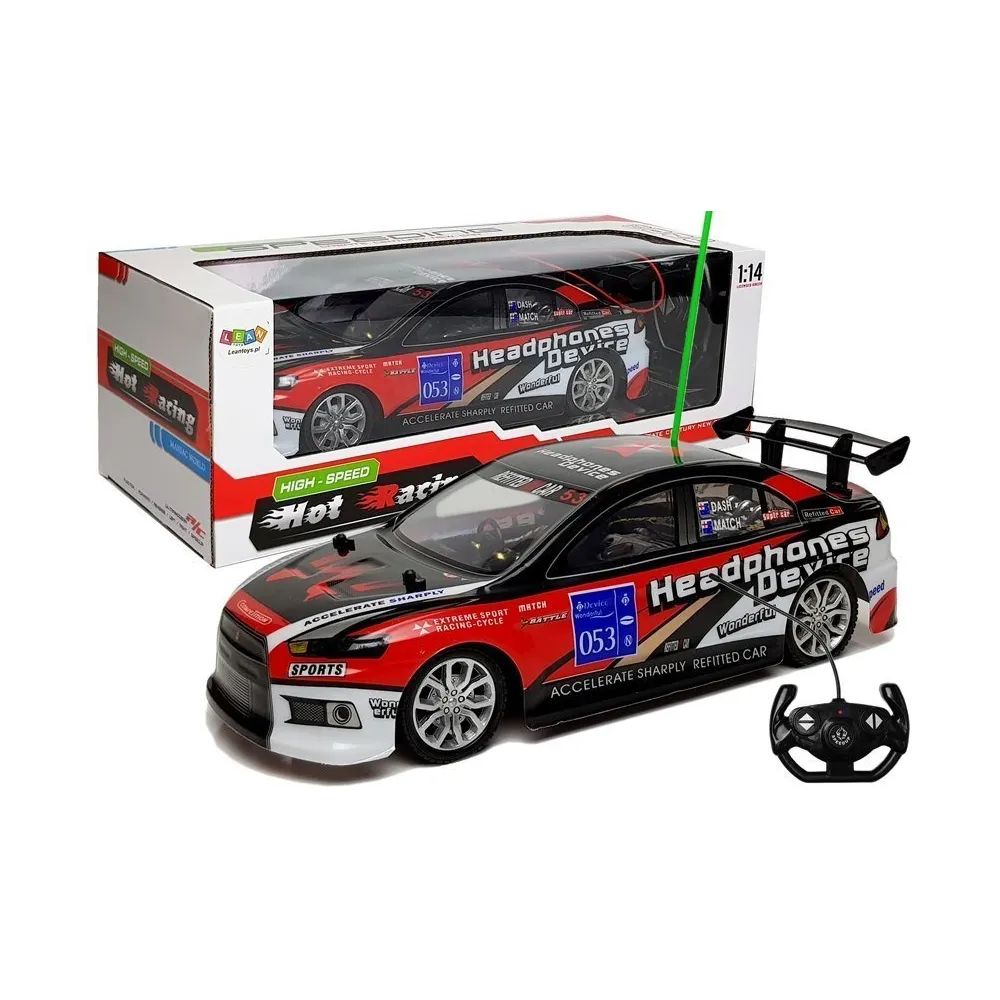 Czerwone sportowe autko zdalnie sterowane na pilota 27Mhz