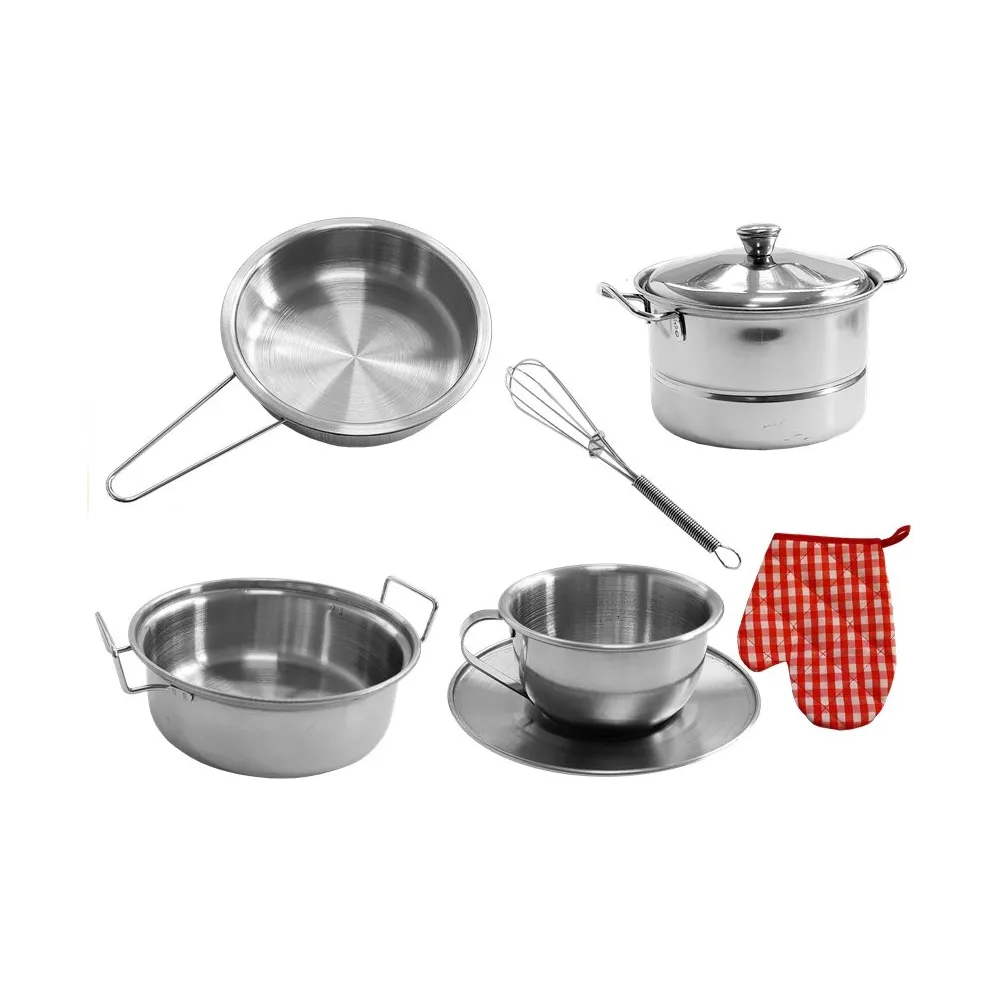 Zabawkowy zestaw kuchenny dla dzieci wykonany ze stali nierdzewnej