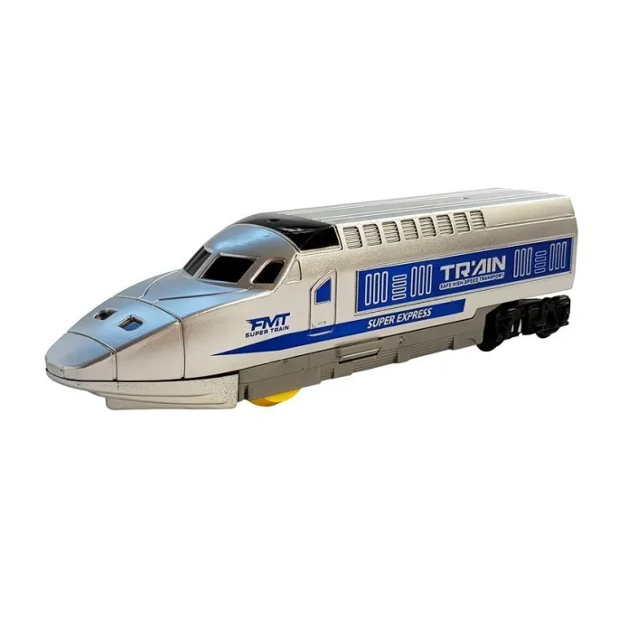 Zabawka lokomotywa na baterie z czerwoną diodą LED i dźwiękami