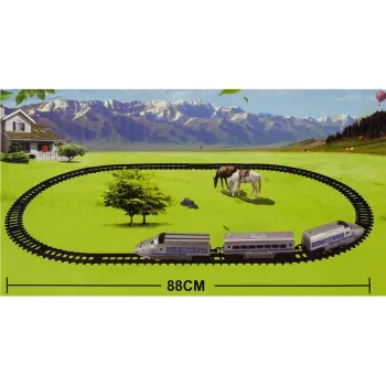 Kompletny zestaw kolejki dla dzieci na baterie z łatwym łączeniem torów