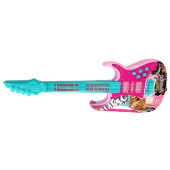 Gitara Z Mikrofonem Zestaw Do Karaoke Światła Dźwięki