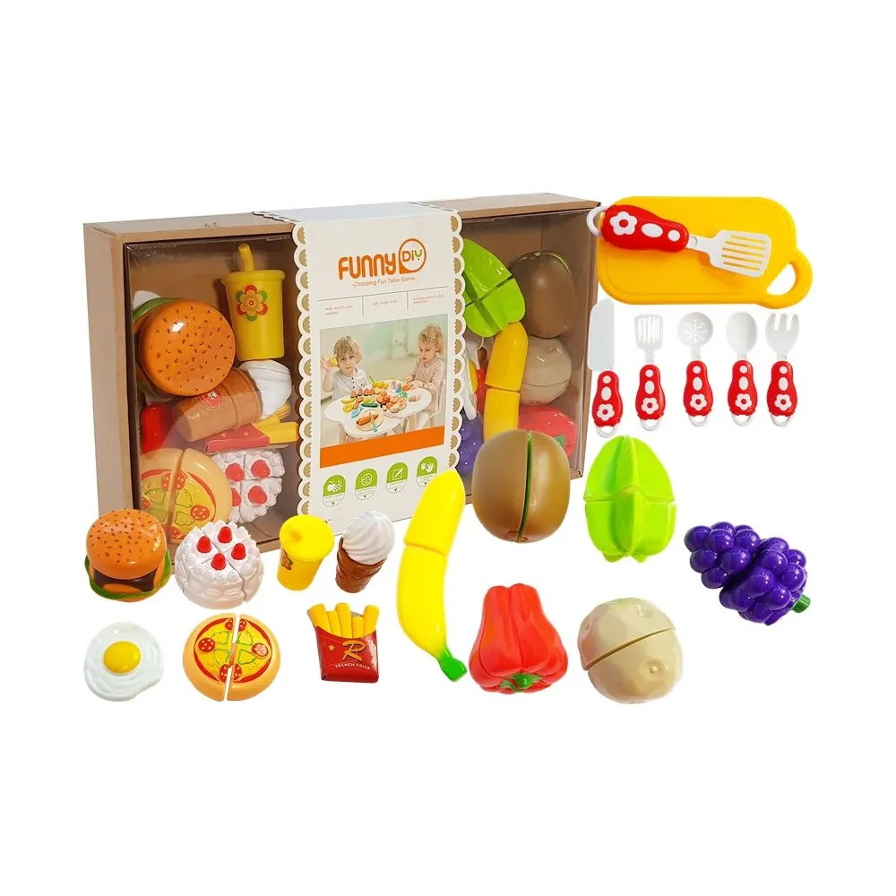 Zestaw warzyw i owoców do krojenia dla dzieci powyżej 3 lat