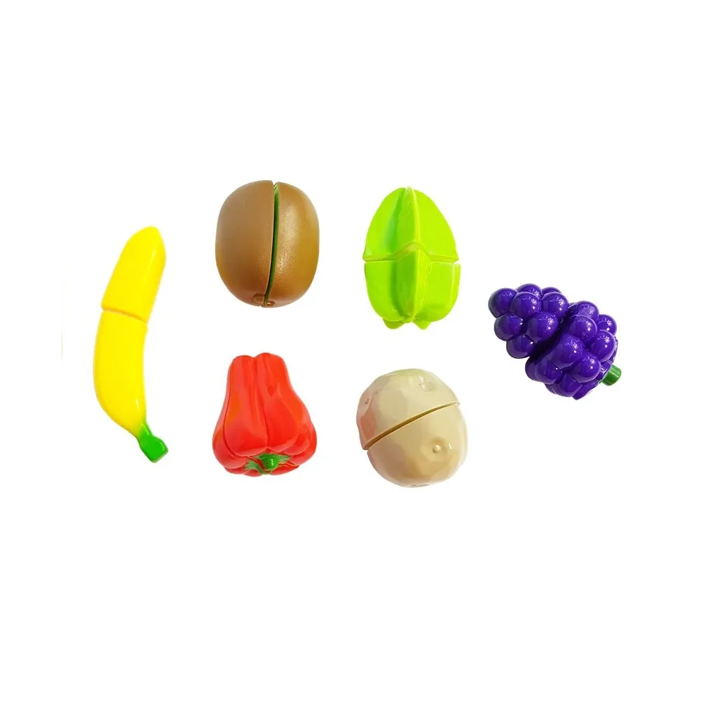 Realistyczne plastikowe warzywa i owoce do zabawy w sklep