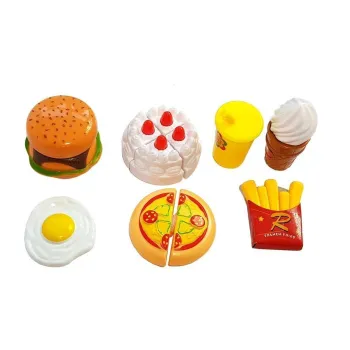 Elementy zestawu do krojenia połączone na rzep, łatwe w użyciu