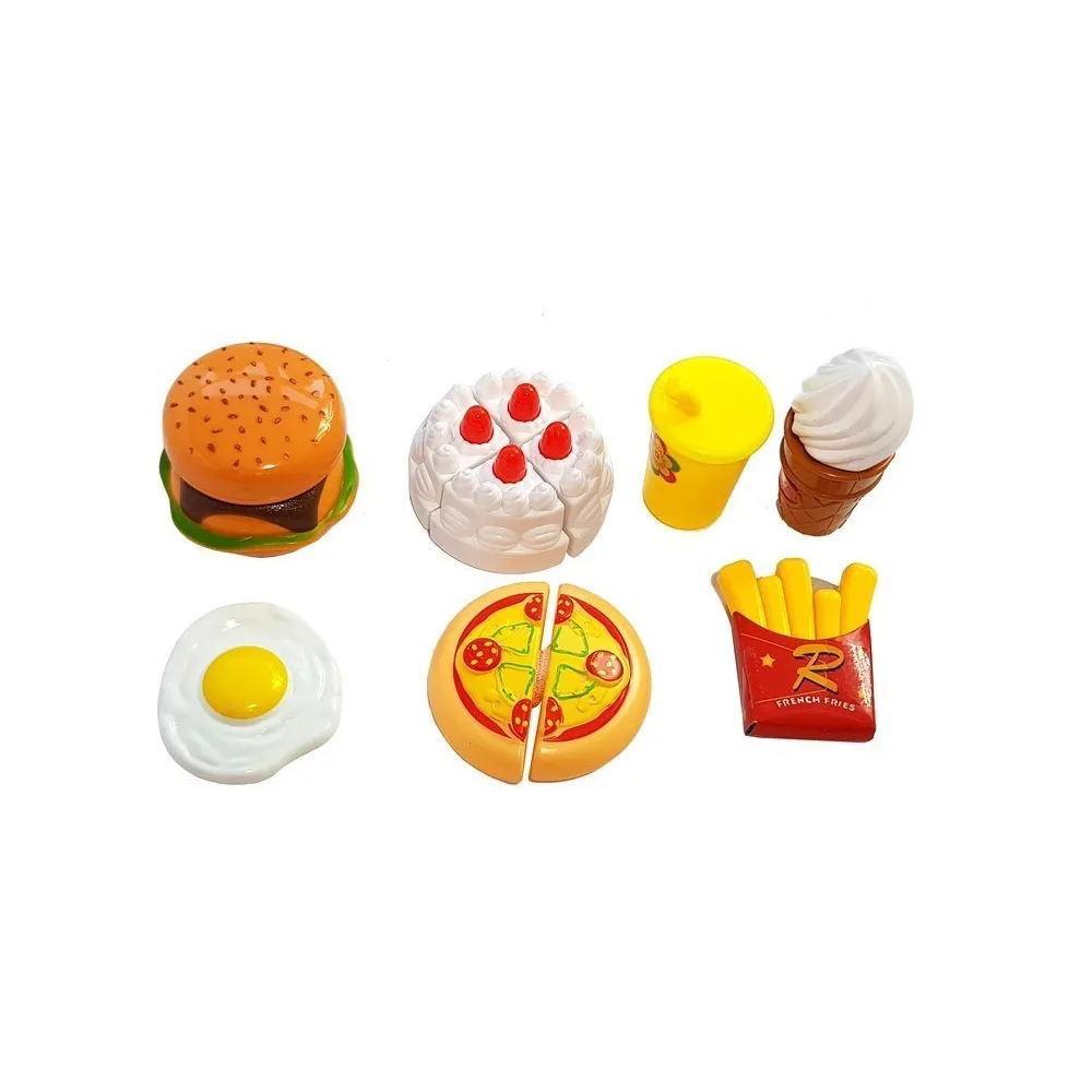 Elementy zestawu do krojenia połączone na rzep, łatwe w użyciu