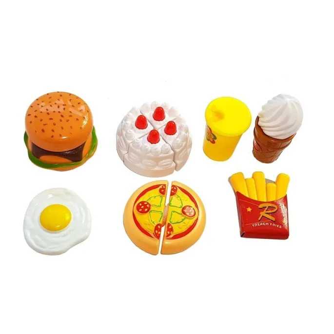 Elementy zestawu do krojenia połączone na rzep, łatwe w użyciu