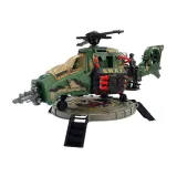 Kompletny zestaw zabawkowy wojsko z motorówką i namiotem dowodzenia